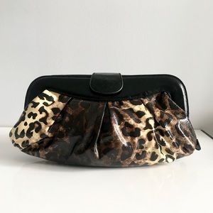 COPY - NWOT Aldo Black Brown Leopard Large Clutch Bag